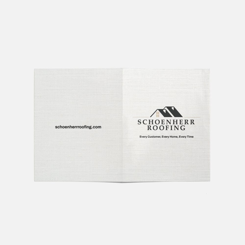 Schoenherr Roofing Folder Outside