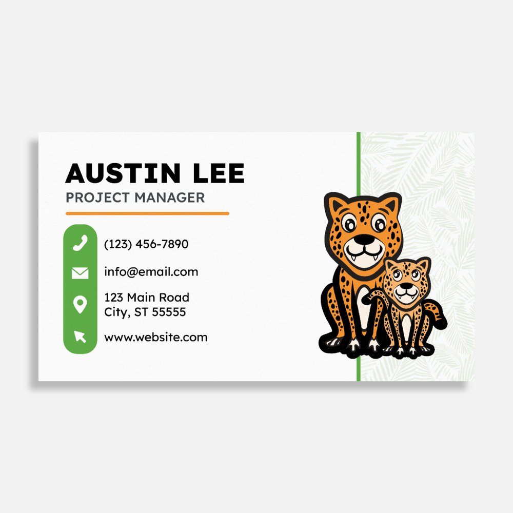 Leopard Electric Business Card Back