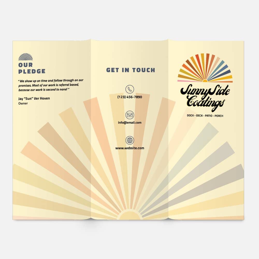 SunnySide Coatings Trifold Outside