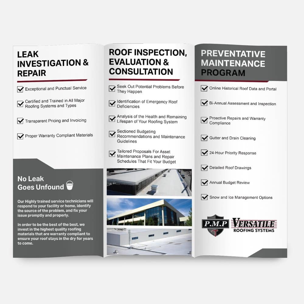 Versatile Roofing Trifold Inside