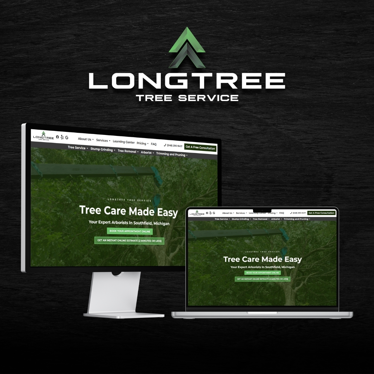 ORB Client Portfolio Example - Longtree Tree Service Marketing