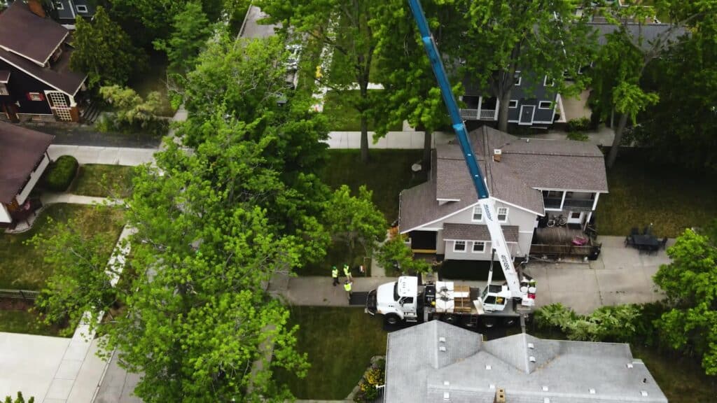 Drone Photography of Residential Tree Care