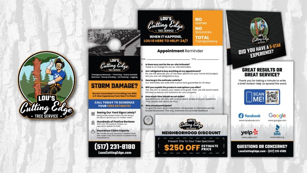 Lous Customer Journey ORB Tree Service Marketing Print Portfolio V1