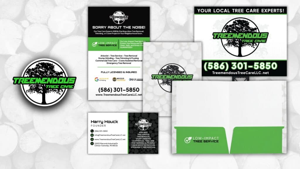 Treemendous Sales Material ORB Tree Service Marketing Print Portfolio V1