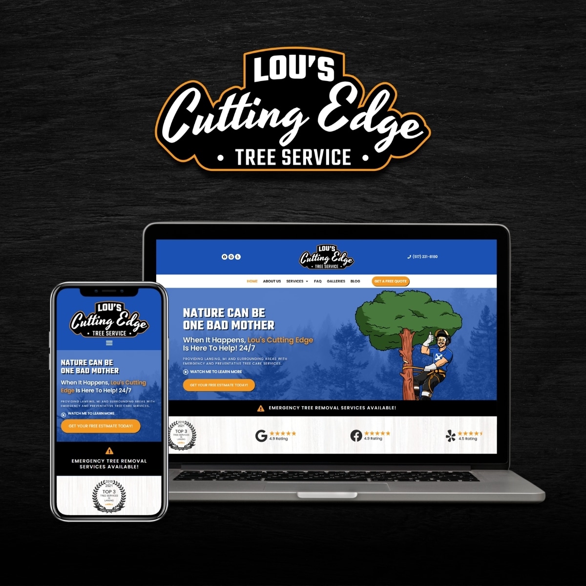 ORB Portfolio Example Lous Cutting Edge Tree Service