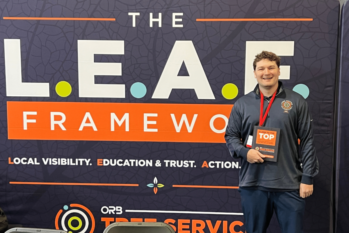 Austin at Tree Service Expo Featuring Climb to the Top Book